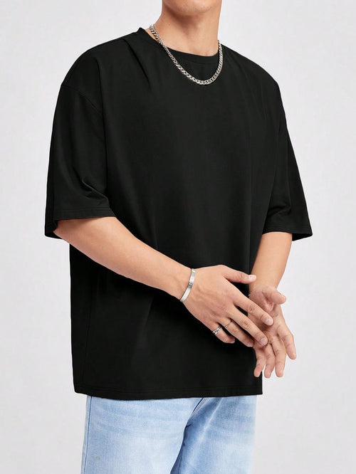 Drop Shoulder Oversized T-Shirt | Soft Cotton Jersey Tee
