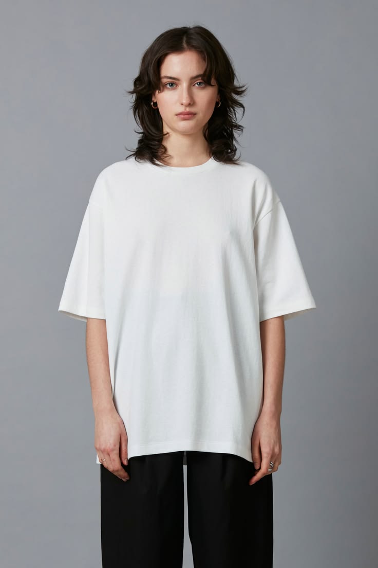 Drop Shoulder Oversized T-Shirt | Soft Cotton Jersey Tee