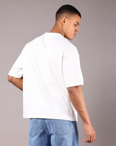 Drop Shoulder Oversized T-Shirt | Soft Cotton Jersey Tee