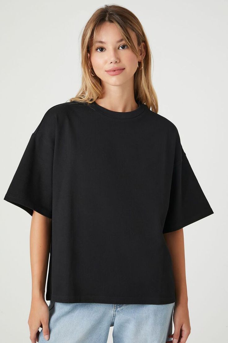 Drop Shoulder Oversized T-Shirt | Soft Cotton Jersey Tee